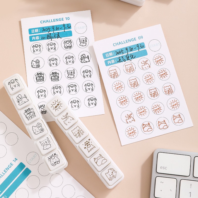Niedlicher Katzen-Emoji-Stempe – Planned Parenthood Bewertung und Preis